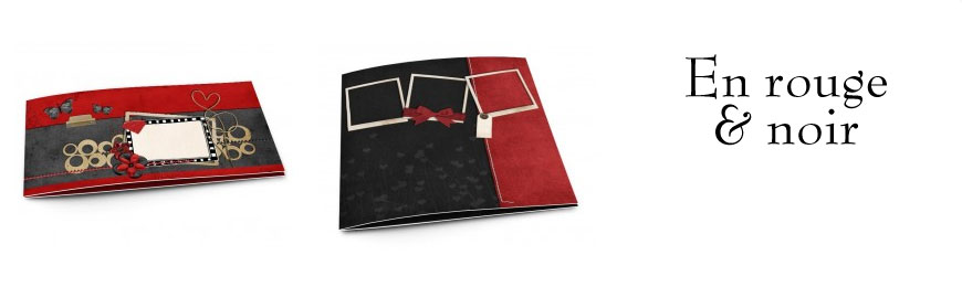 Faire-part de mariage rouge et noir