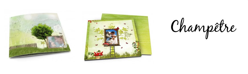 Cartes de remerciements mariage champêtre