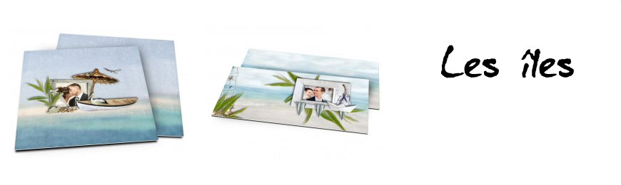 Cartes de remerciements mariage îles