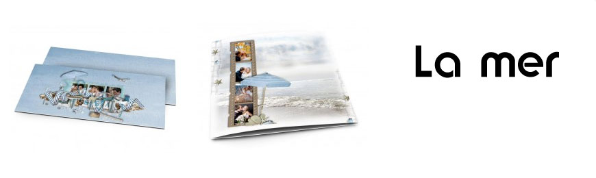 Cartes de remerciements mariage mer