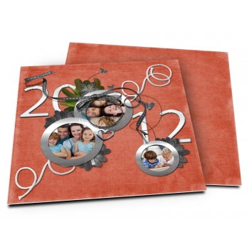Cartes de voeux famille - Horloge de fin d'année - réf ...