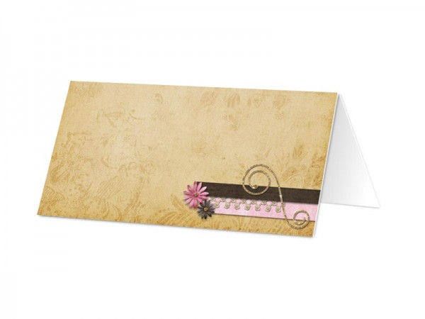 Marque-places Mariage Lot 50 - Design Géométrique Rose - Cartes Siège Vierges - Événements