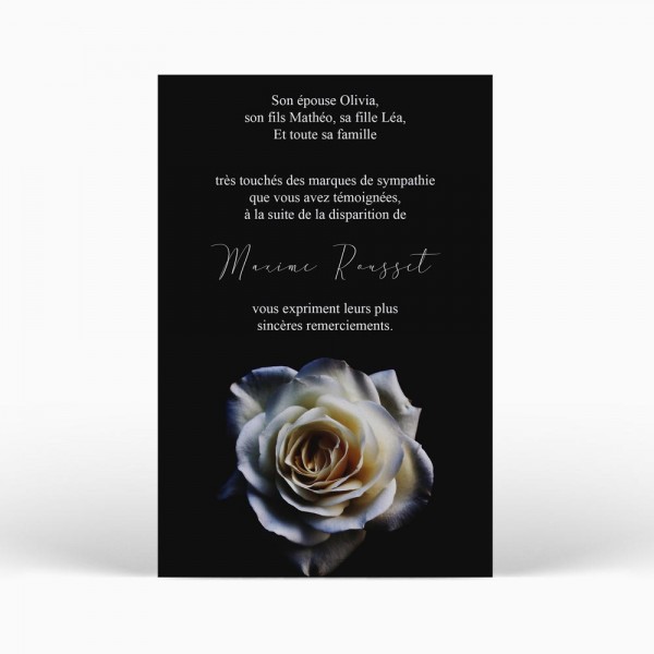 Carte de Condoléances - Pour votre soutien et vos souvenirs