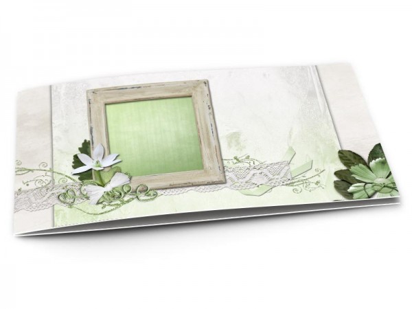 Faire-part mariage - La fleur verte