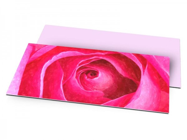 Faire-part mariage - Une rose façon aquarelle