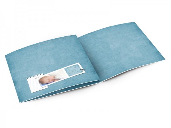 Faire-part naissance - Bleu simplissime