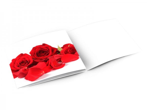 Remerciements mariage - Trio de roses rouge