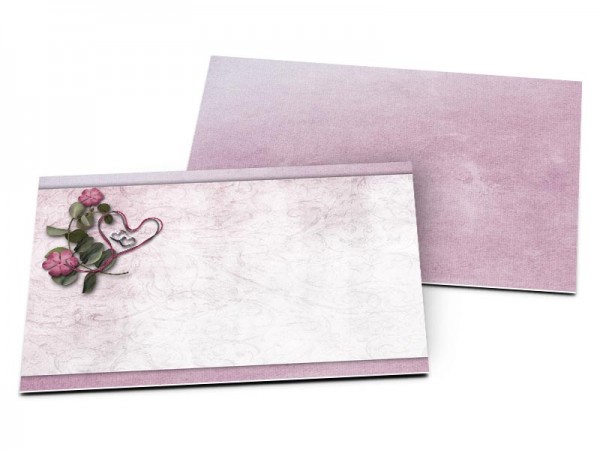 Carton d'invitation mariage - Les ailes du coeur