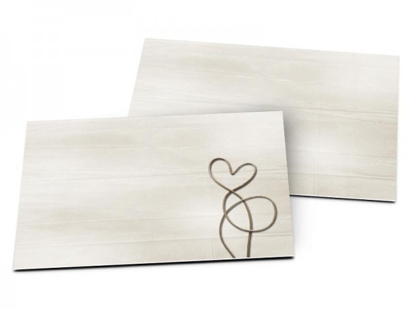 Carton d'invitation mariage - Un coeur tendre