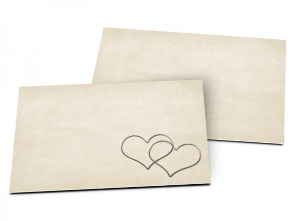 Carton d'invitation mariage - Deux coeurs inséparables