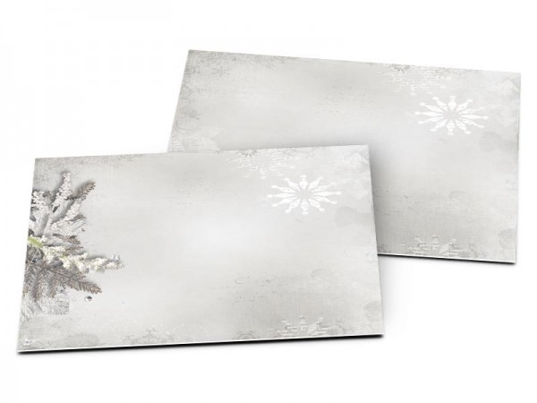 Carton d'invitation mariage - L'hiver – cristaux de neige