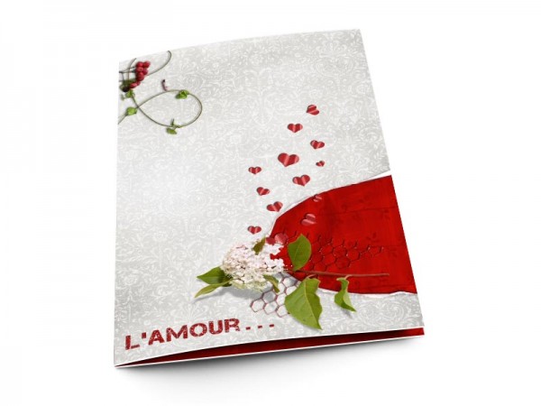 Menu mariage - L'amour