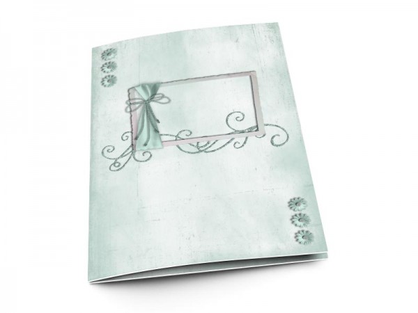 Menu mariage - Arabesque turquoise