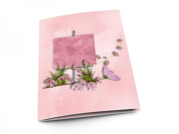 Menu mariage - Fleurs au vent
