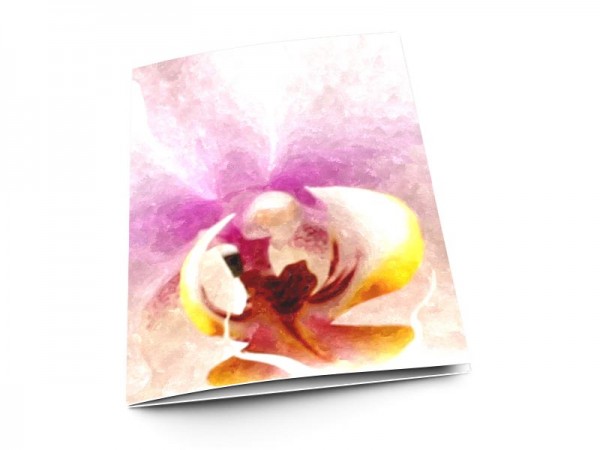 Menu mariage - Orchidée abstraite