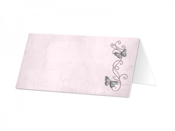 Marque-place baptême - Pastel turquoise et rose