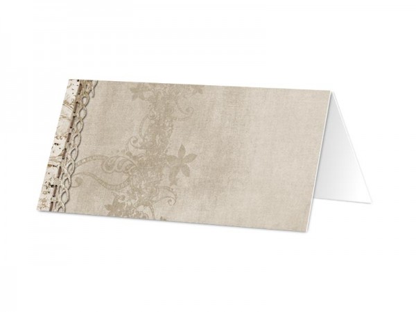 Marque-place communion - Médaillon beige