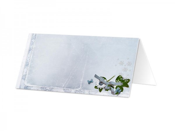 Marque-place mariage - Papillons bleus