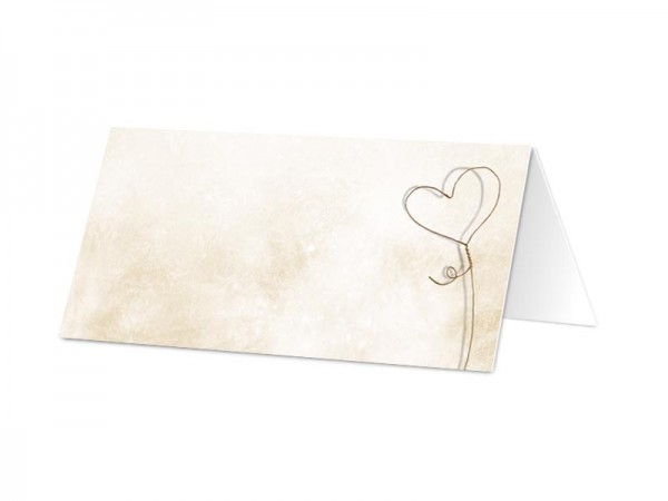 Marque-place mariage - Coeur lasso