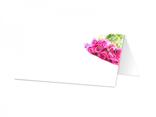 Marque-place mariage - Les roses du bonheur