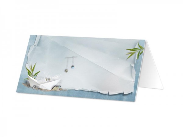 Marque-place mariage - Les îles – le bateau en papier