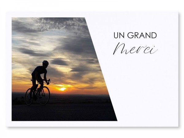  Carte remerciement décès - Photo forme trapèze