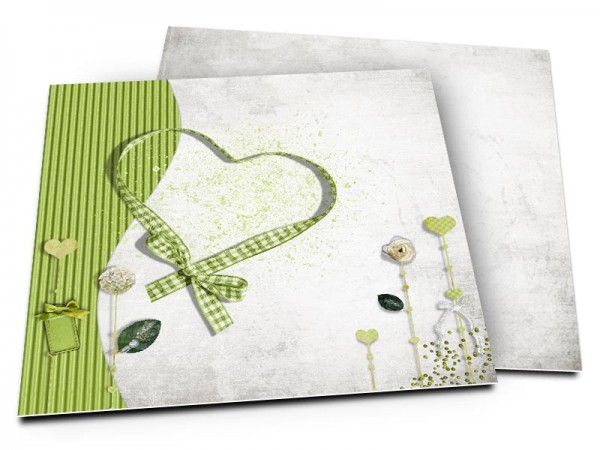 Faire-part mariage - Tous en coeur