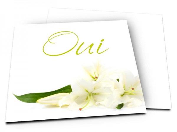 Faire-part mariage - Dites-le avec des lys blancs