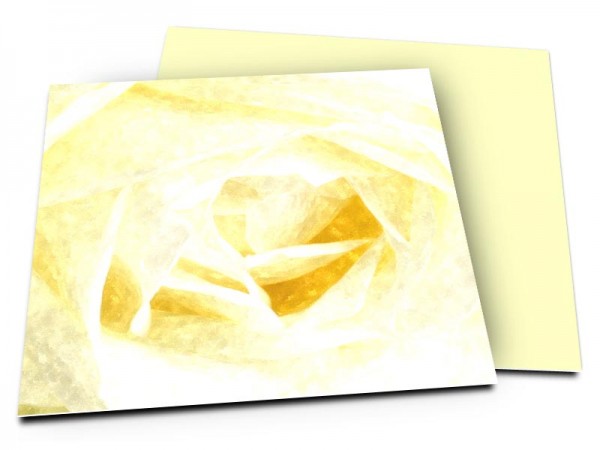 Faire-part mariage - Diamant de rose jaune