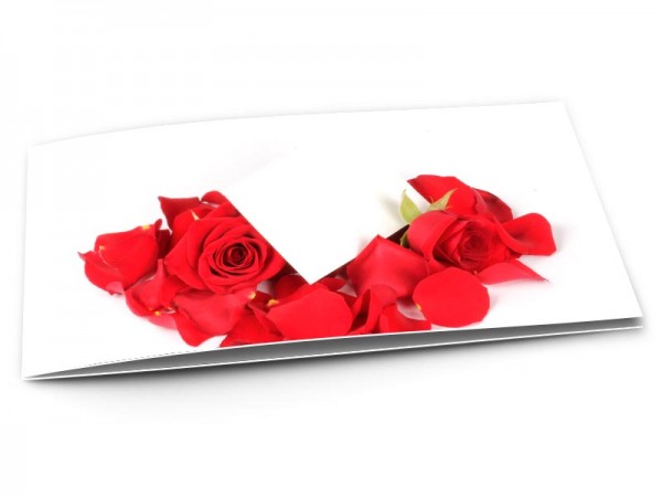 Faire-part mariage - Coeur de roses