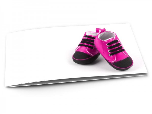 Faire-part naissance - Chaussures rose