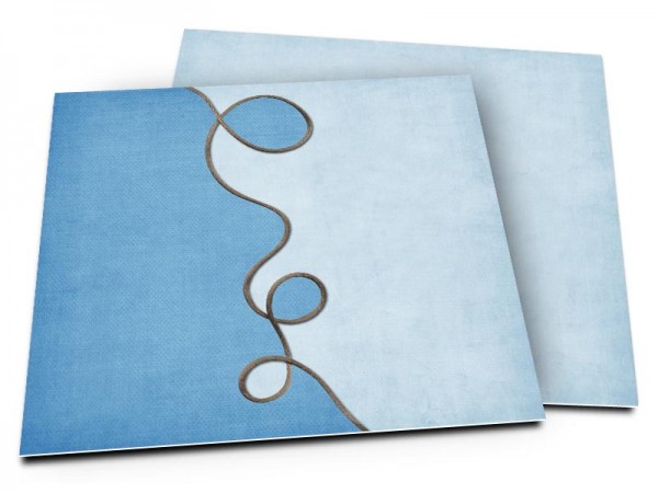 Faire-part naissance - Fil bleu