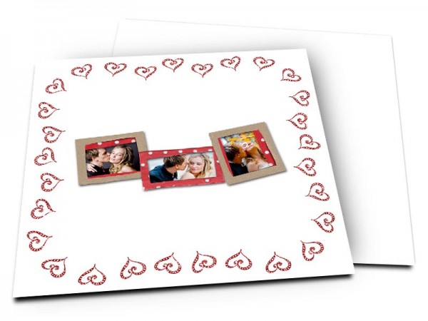 Remerciements mariage - Pourtour de coeurs