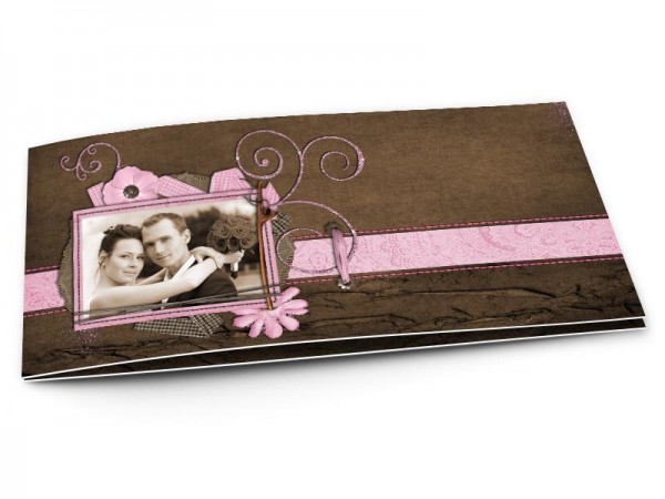 Remerciements mariage - Rose et chocolat – ornements roses