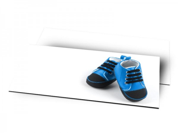 Remerciements naissance - Chaussures bleues