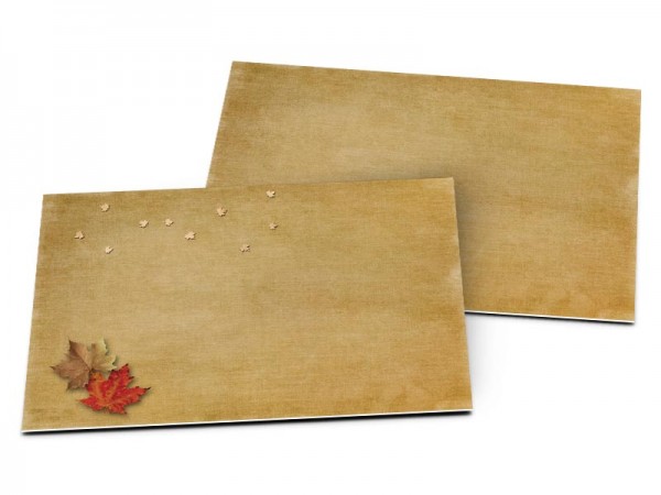 Carton d'invitation mariage - Une ballade automnale