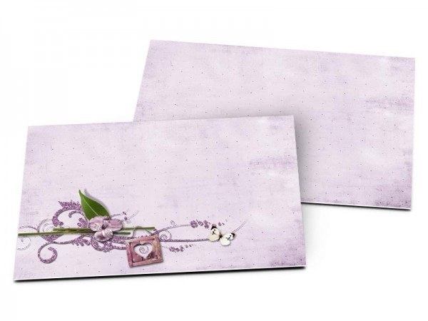 Carton d'invitation mariage - Nid et bambous