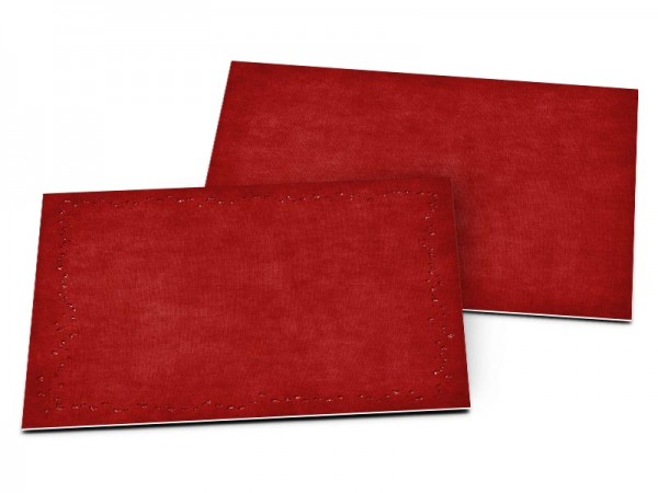 Carton d'invitation mariage - Paillettes rouges