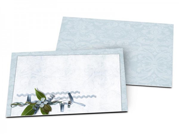 Carton d'invitation mariage - Coeur bleu