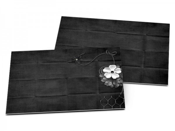 Carton d'invitation mariage - En noir et blanc