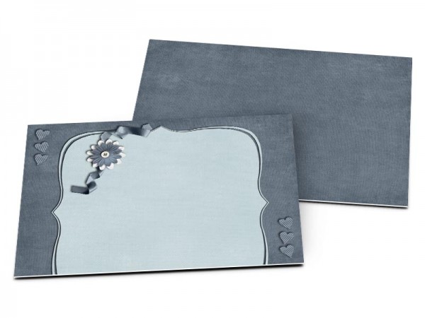 Carton d'invitation mariage - Ruban bleu