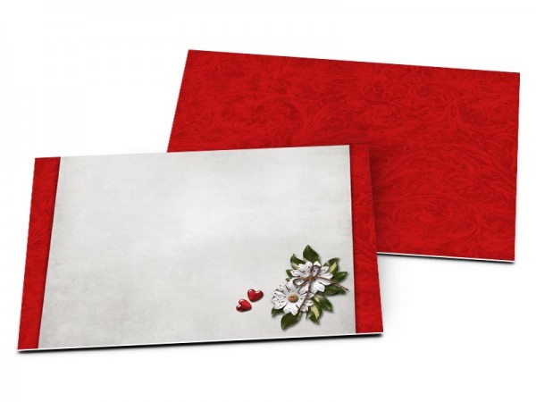 Carton d'invitation mariage - Un tableau rouge