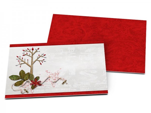 Carton d'invitation mariage - L'arbre aux bourgeons colorés