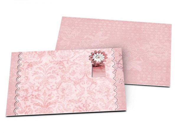 Carton d'invitation mariage - Tout de rose vêtu