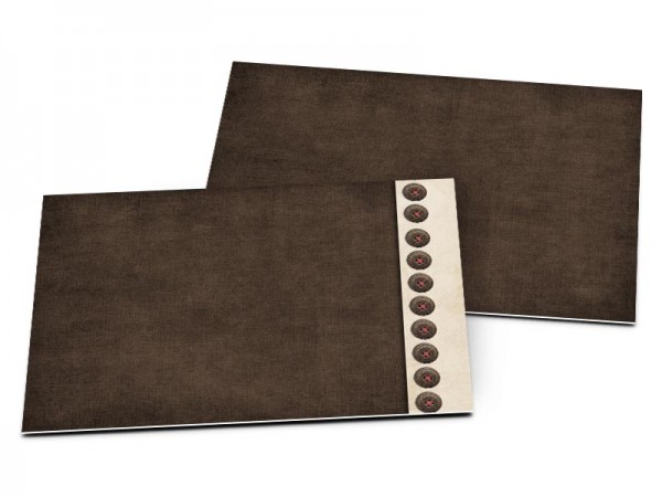Carton d'invitation mariage - Bicolore beige et chocolat