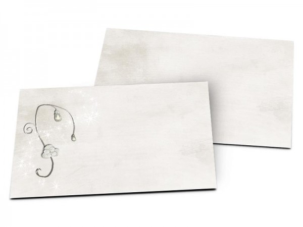 Carton d'invitation mariage - Lianes grimpantes sur fond scintillant
