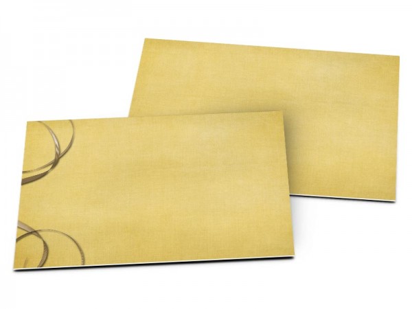Carton d'invitation mariage - Fil d'or