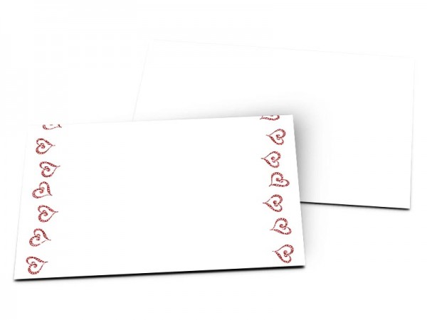 Carton d'invitation mariage - Pourtour de coeurs