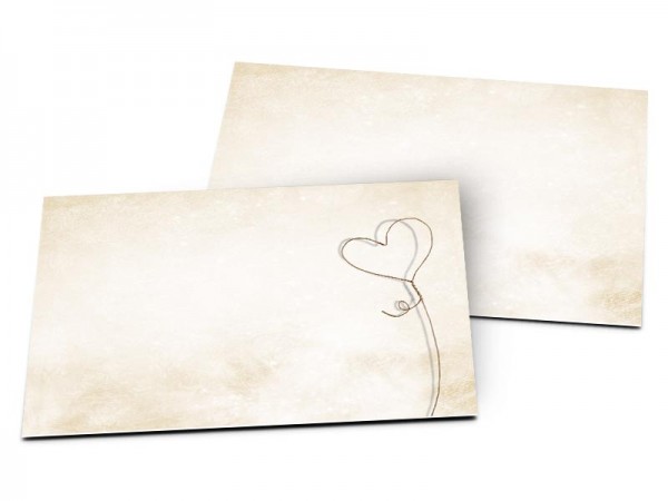 Carton d'invitation mariage - Coeur lasso