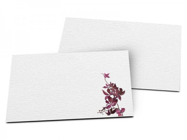 Carton d'invitation mariage - La branche aux feuilles violettes